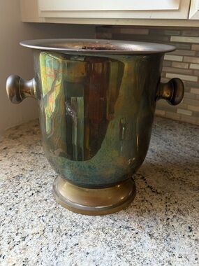 Vintage Gatco Solid Brass  Vintage ice bucket carafe Side Handles